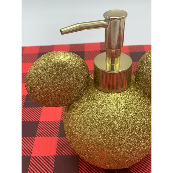 Mickey Mouse Gold Glitter Lotion Pump Soap Dispenser - Picture 4 of 6